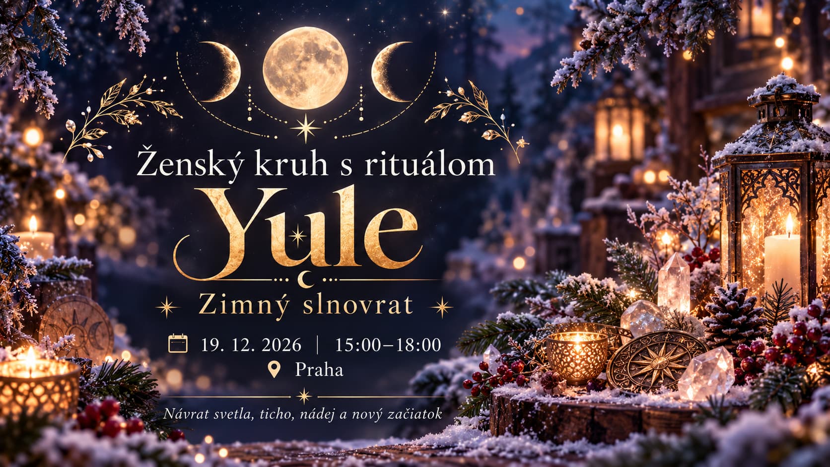Ženský kruh s rituálom zimného slnovratu Yule